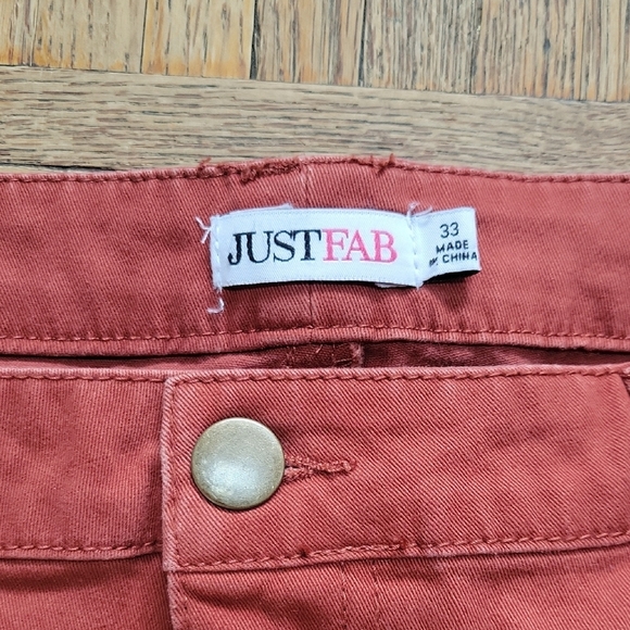 Just Fab Plus Size 33 Rust Red Pants - Picture 2 of 8